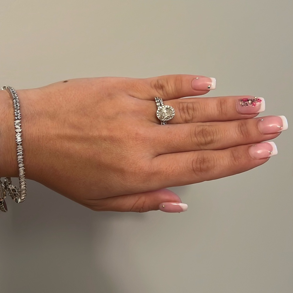 7.5 inch cubic zirconia 18k gold plated sterling silver 925 tennis bracelet